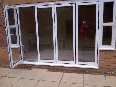 white aluminium bi-fold doors, quality bifold doors